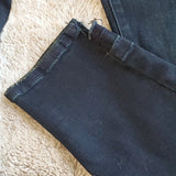 Dear John Very Dark Oiled Accent Motorcycle Style Ankle Skinny Blue Jean Size 27