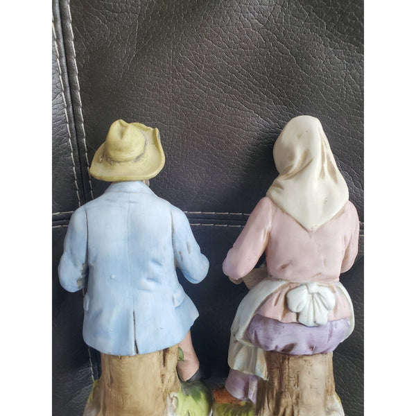 Home Interior Homco 1433 Old Man And Woman/Collection Ardco Made in Japan Vtg