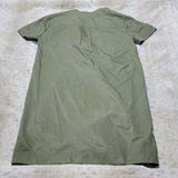 J.Crew Olive Green VNeck Above Knee Shirt Dress Short Sleeve w Pockets Size 2