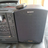 Sony CFD-626 Vtg 90's Ghetto Blaster Bookshelf Boombox Remote 6 CD Changer Tape