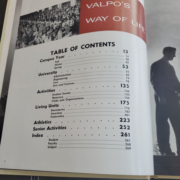 1962 Valparaiso Indiana University College Yearbook The Beacon Crusaders