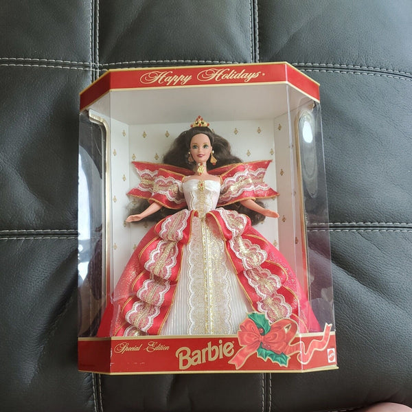 1997 Happy Holidays Barbie Doll - Rare Limited Brunette | New in Box Vintage Toy