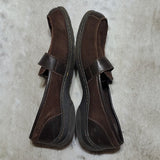 Born BOC Brown Suede and Leather Loafers w Buckle Size 7.5