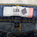 Cabi Low Rise Distressed Slim Boyfriend Blue Jeans Size 0