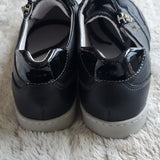 David Tate Italian Black Patent Suede Leather Traveler Fashion Sneaker Size 7