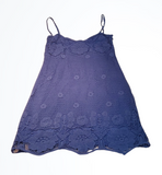 BB Dakota Royal Blue Crochet Shift Dress Size L