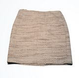 Ann Taylor Petite White and Gray Linen Blend Skirt Size 8P