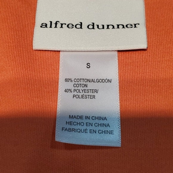 NWT Alfred Dunner Salmon Lake Tahoe Embroidered Blouse Size S