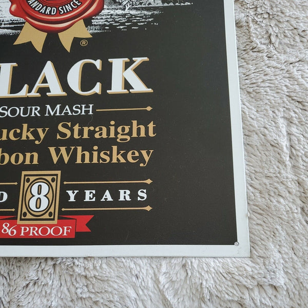 Jim Beam Black Bourbon Whiskey Metal Tin Display Sign Sized 16 x 12.5