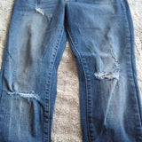 KanCan Distressed Mid Rise Skinny Denim Blue Jeans Size 25