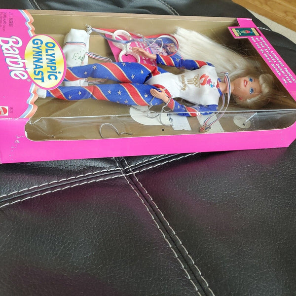 1995 Mattel Olympic Gymnast Barbie 1996 Atlanta Games Doll Collectible 15123