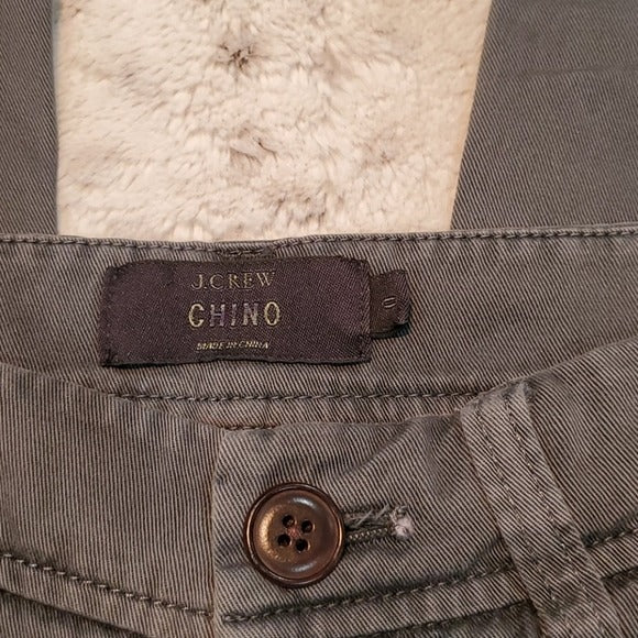 J.Crew Chino Light Gray Mid Rise Cropped Pants Size 0