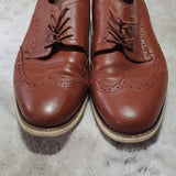 Jousen Milan Oxford Light Brown Leather Dress Shoes Size 12.5
