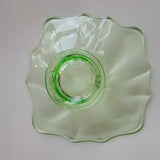 Green Depression Wavy Edge Candy Dish Bowl 7.5 x 7.5 Inches Square Type