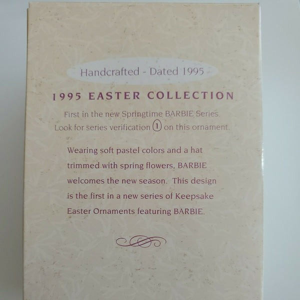 1995 Hallmark Springtime Barbie Keepsake Ornament 1st In Spring Collection