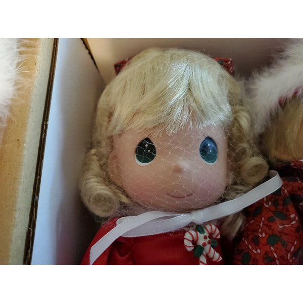 Precious Moments Christmas Dolls #1163 Twice As Much Fun