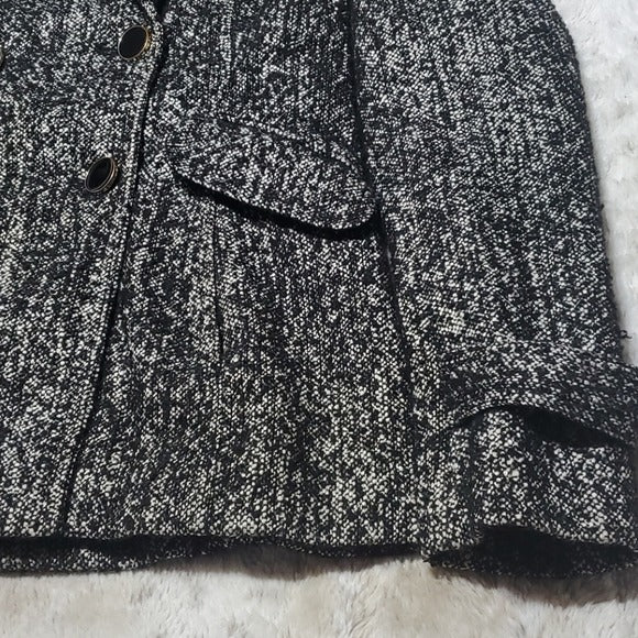 Express Double Breasted Tweed Pea Coat Size XS