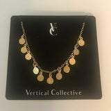 NWT Vertical Collective Dalia Coin Bracelet Gold Plate