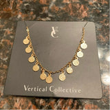 NWT Vertical Collective Dalia Coin Bracelet Gold Plate