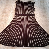 Calvin Klein Stripe Knit Knee Length Dress Size S