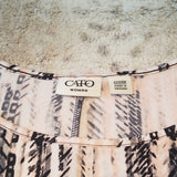 CATO Long Draped Tunic w Wide Flowey Bottom Size 24
