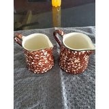 Stangl Brown Pottery Town and Country Spongeware Creamer Bowl