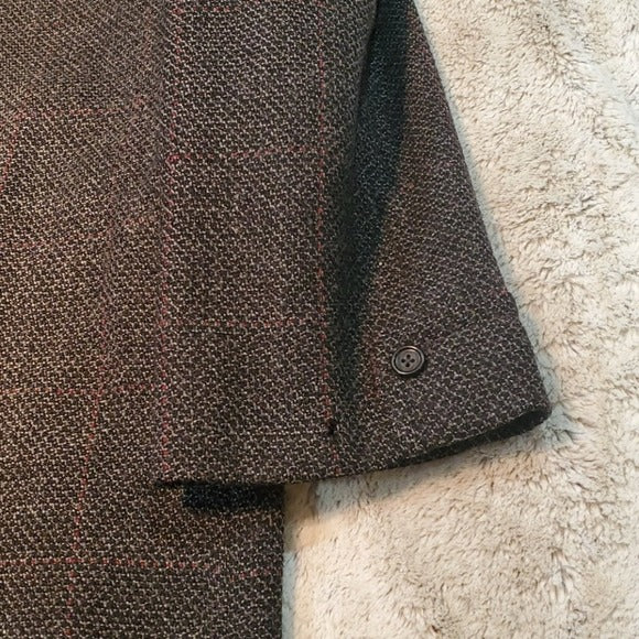 Mt.Rock Cheviot Vintage Wool Long Dress Coat Size 37/38