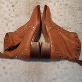 Dolce Vita Brown Leather Studded Boots Size 5.5