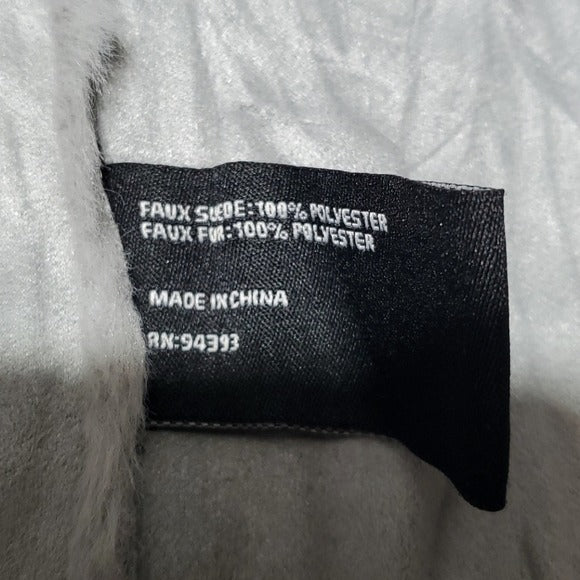 Altar'd State Grey Faux Fur Soft Draped Open Vest Size S
