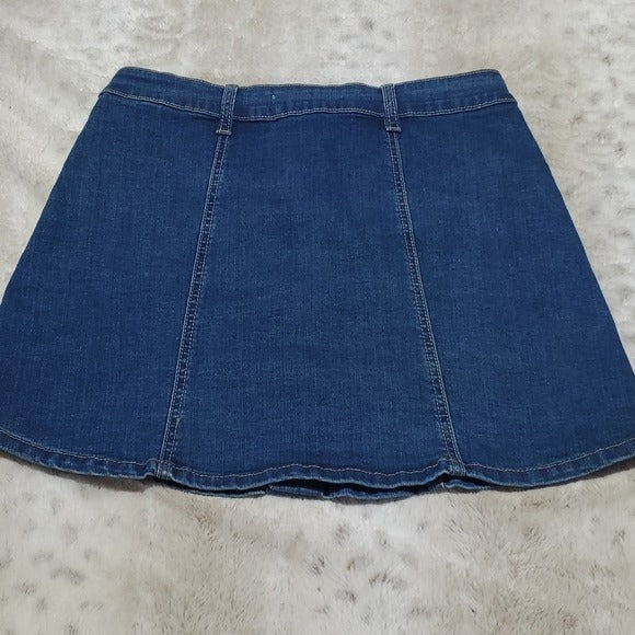 Altered State Button Up Blue Jean Skirt Size S
