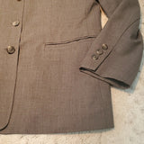 Lands' End Grey Long 3 Button Wool Blend Blazer Size  8P
