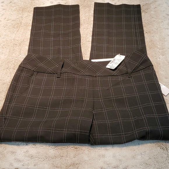 NWT Christopher & Banks Black White Straight Fit Pant
