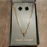 NWT Violet Harper Isla Layered Necklace & Earrings Set
