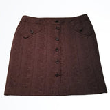 Anne Klein Black Button Embellished Pencil Skirt Size 10