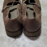 Teva Cork and Brown Leather Slip on Mules Size 9.5