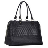 NWT Madison West Travel Collect Black Quilted Geo Tote