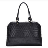 NWT Madison West Travel Collect Black Quilted Geo Tote