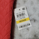 NWT Charter Club Red & Navy Light Quilted Vest Size M