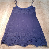 BB Dakota Royal Blue Crochet Shift Dress Size L