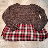 Sanctuary Sweater and Flannel Combo Top Size XS