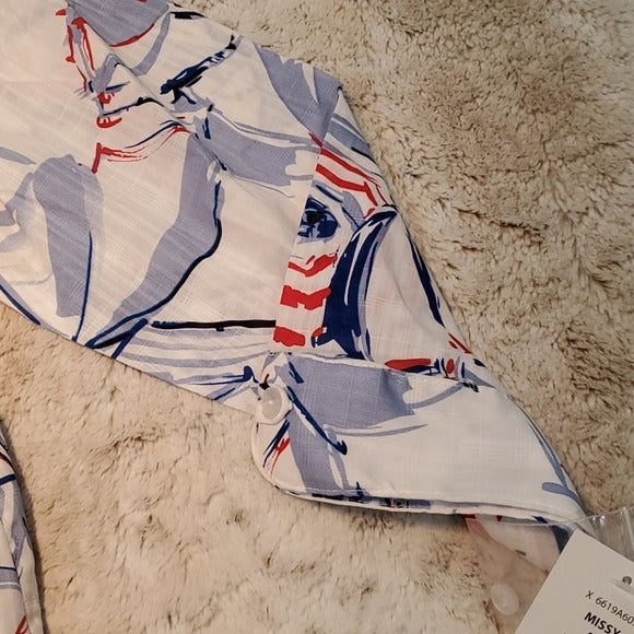 NWT Alia American Dreams Umbrella Button Up Shirt
