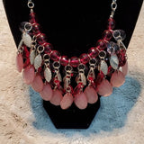 Boutique Silver & Pink Detailing Fashion Necklace