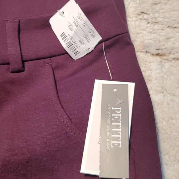 NWT Christopher & Banks Maroon Tapered Shaped Fit Pant