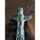 Greg Wolf Canadian Inuit Carved 4.5" Totem Pole