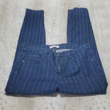 Ann Taylor LOFT Striped Skinny Blue Jeans Size 10