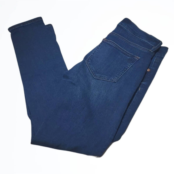 Ann Taylor LOFT Dark Wash Skinny Crop Blue Jeans Size 0