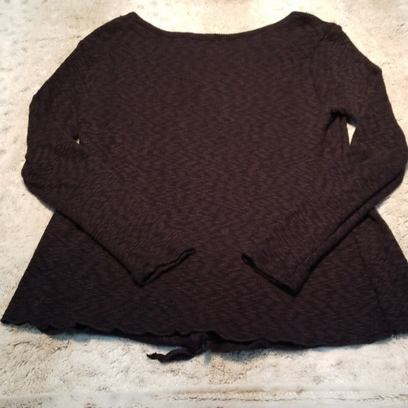 Pebble and Stone Gray and Black Thermal w Tie Size S