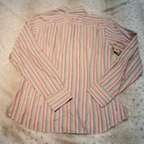 Land's End Vertical Striped Button Down Size 10