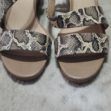 Cole Haan Snakeskin Leather Strapey Wedges Size 10.5B