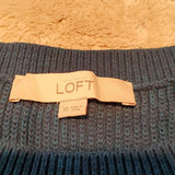 LOFT Blue Purple Knit Wide Neck Sweater Size XS